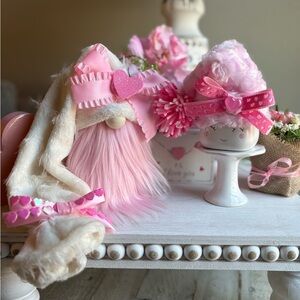 Valentine’s Day Gnome & Marshmallow Mug Hat, Valentine Tier Tray Decor